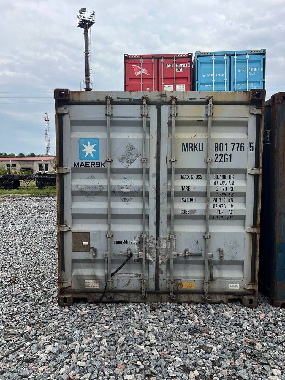 20ft Dry, вживаний — Двері вживаного 20ft Maersk